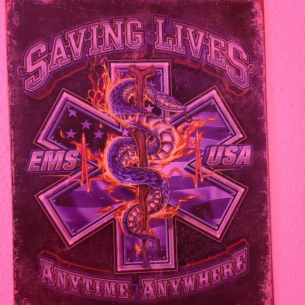 Metal EMS sign